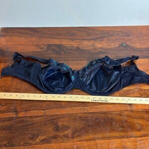 PrimaDonna Underwired Full Cup Bra Womens 38K Blue Teal Lace Detail‎
